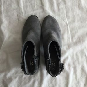 Gray Vince Camuto ankle booties